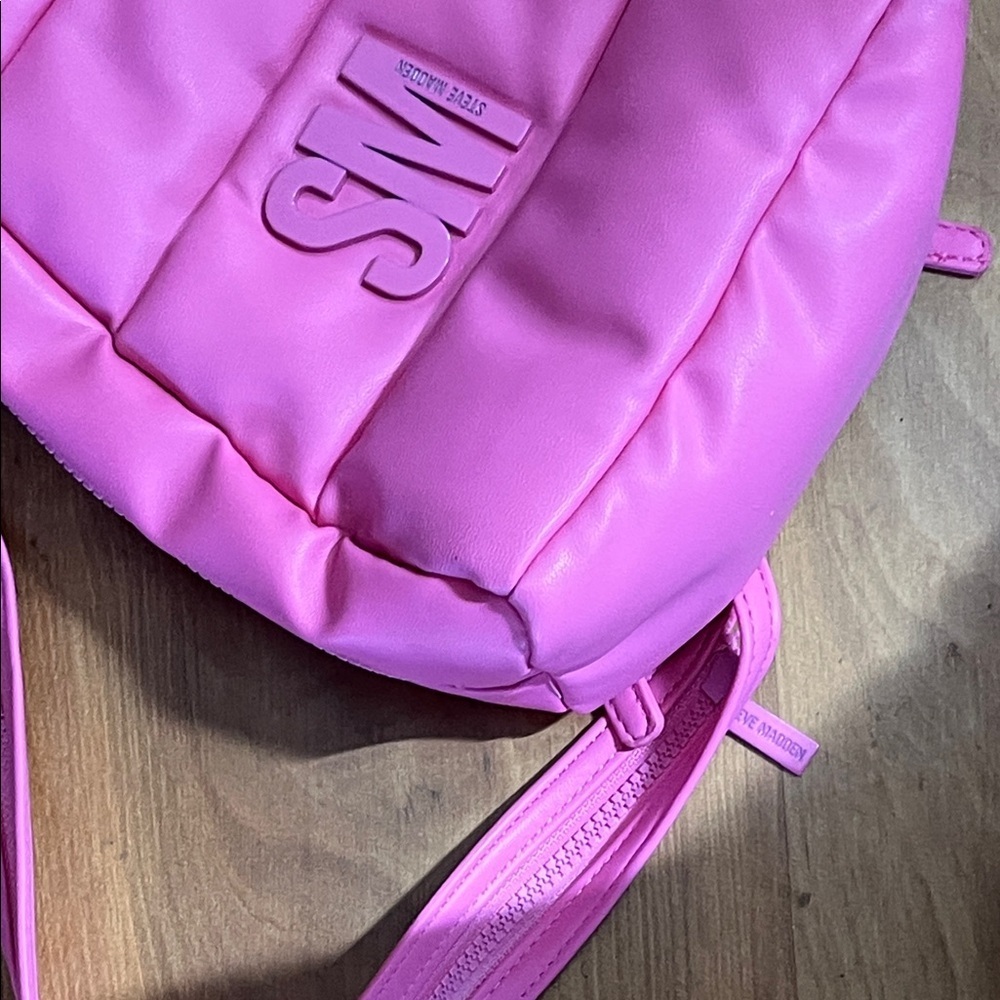 Steve Madden Pink Padded Backpack with Coin Pouch - Picture 5 of 13